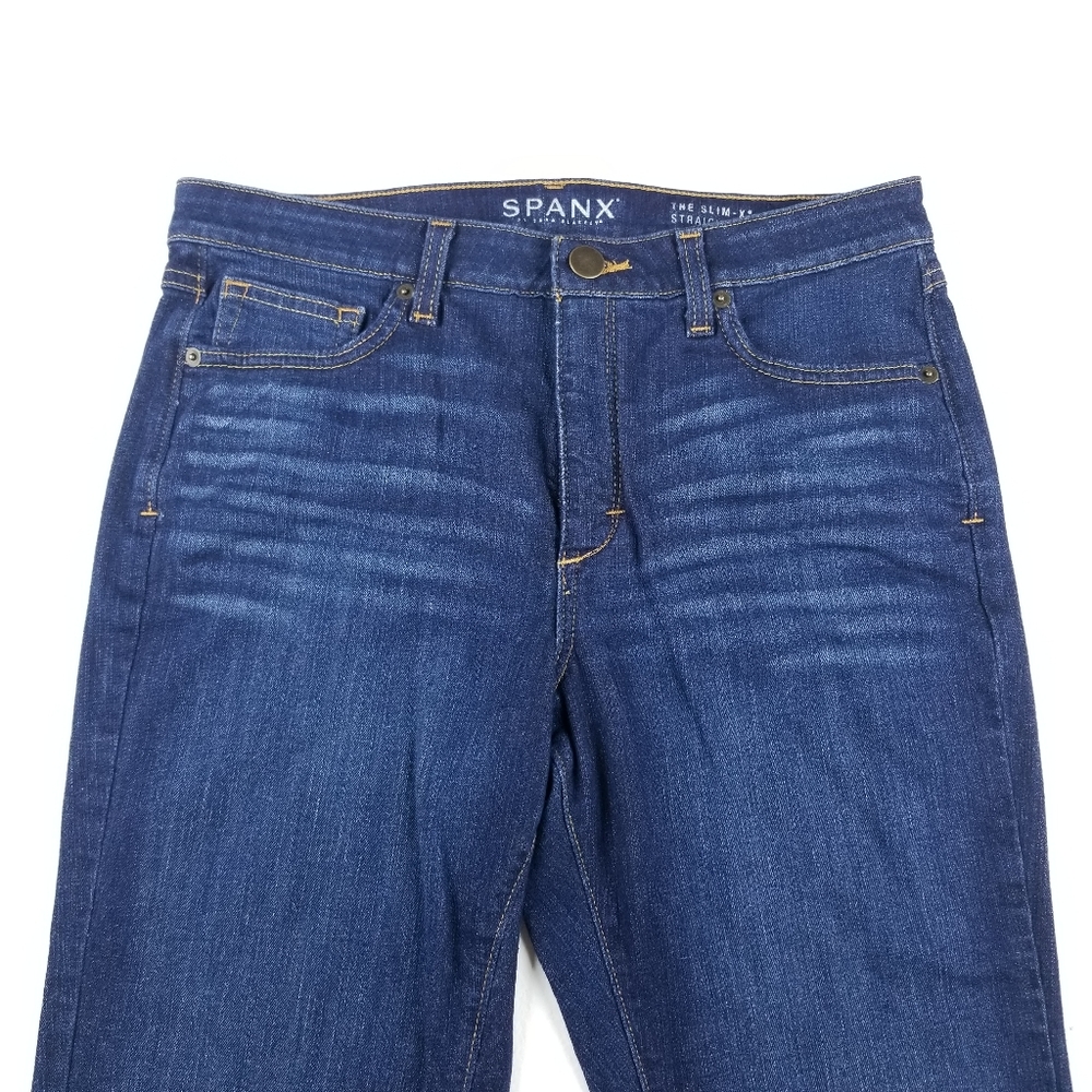 Spanx Slim-X Straight Jeans Size 30 High Rise Stretch